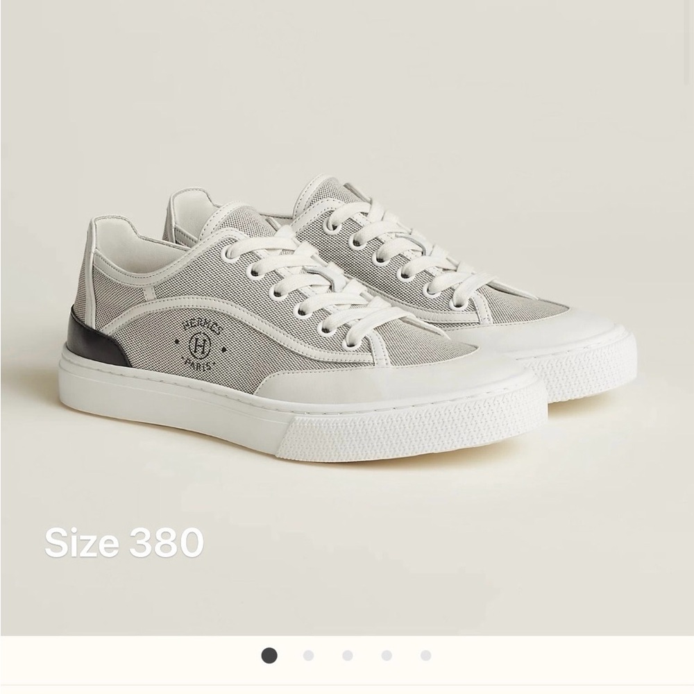 NEW Hermès Paris Gray and White Sneakers